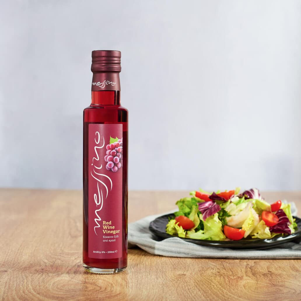 Amazon.com : Messino Red Wine Vinegar, 250 ml – Greek Red Wine Vinegar for  Salads, Marinades & Cooking : Grocery & Gourmet Food
