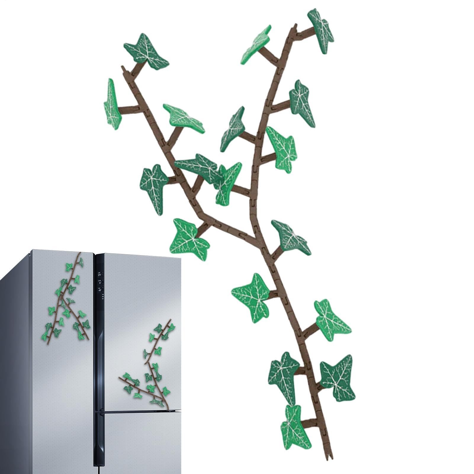 Magnetic Ivy for Fridge, Vine Fridge Magnet with Articulating Stems