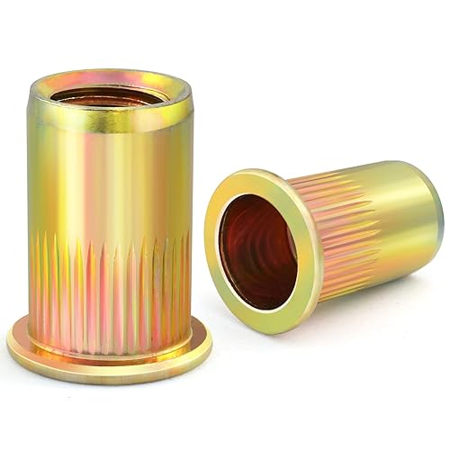 VGBUY Tuerca de remache 516-18UNC de acero al carbono chapado en zinc tuerca de inserción roscada, cuerpo moleteado (VG30506)