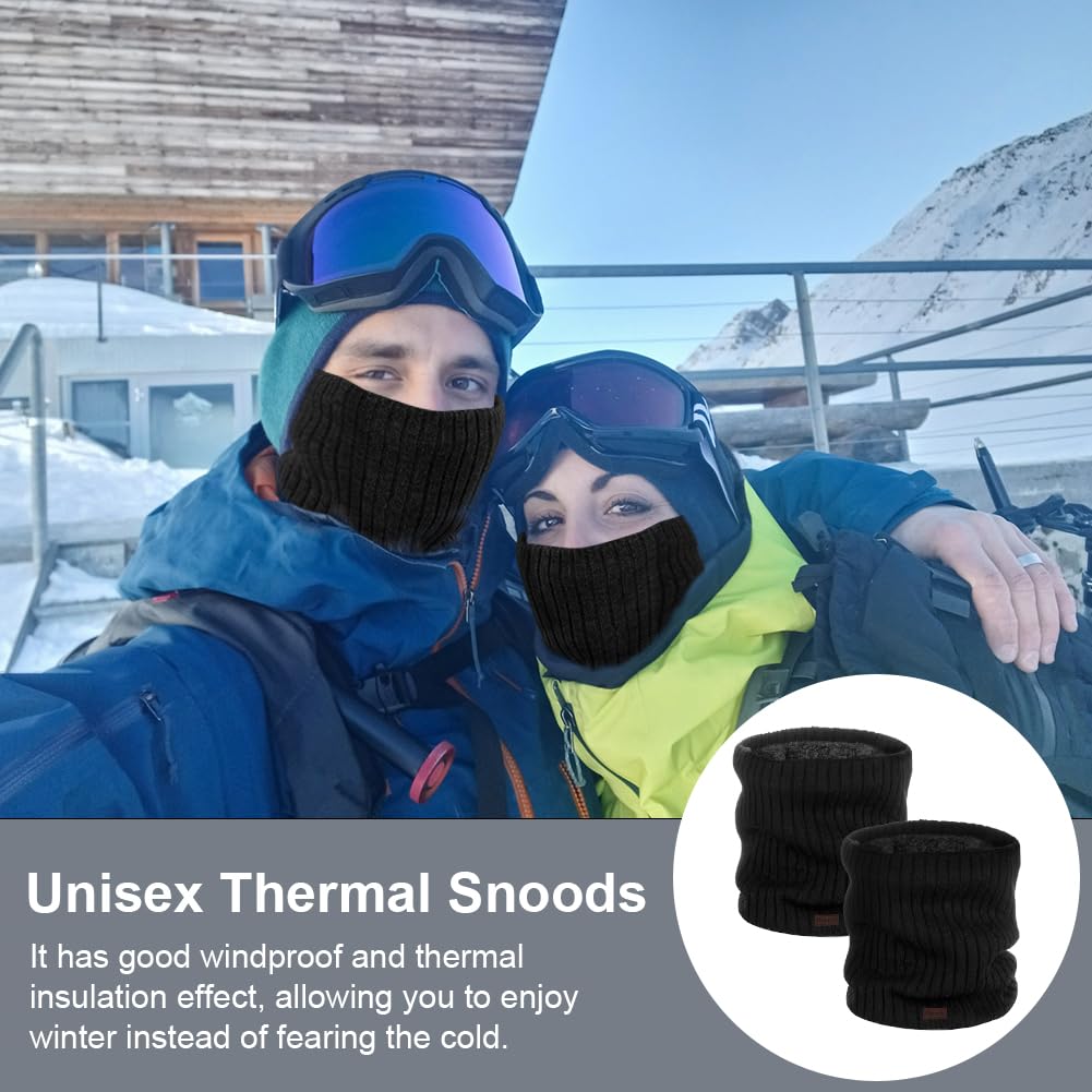 flintronic Scaldacollo In Pile, Sciarpa Scaldacollo Invernale a Termica Antivento, Sciarpa Circolare a Maglia Spessa, Snood Termici per Uomo e Donna per Ciclismo Corsa Sci