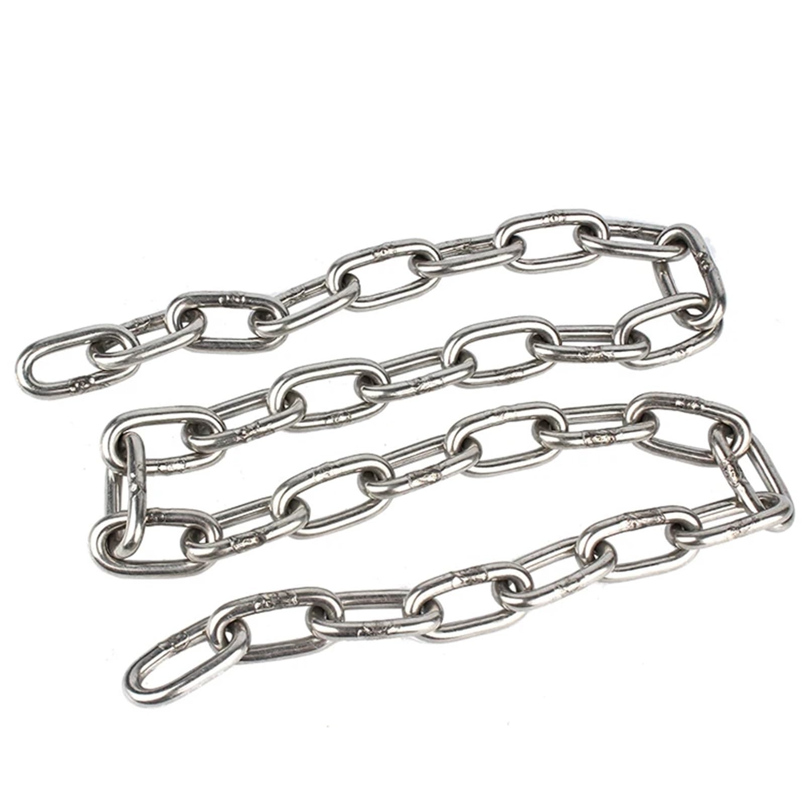 Cadena Cadenas de acero inoxidable 304, cadena eslabones largos, cuerda Metal tracción for mascotas, 2 uds(4mm(1m)-2Pcs)