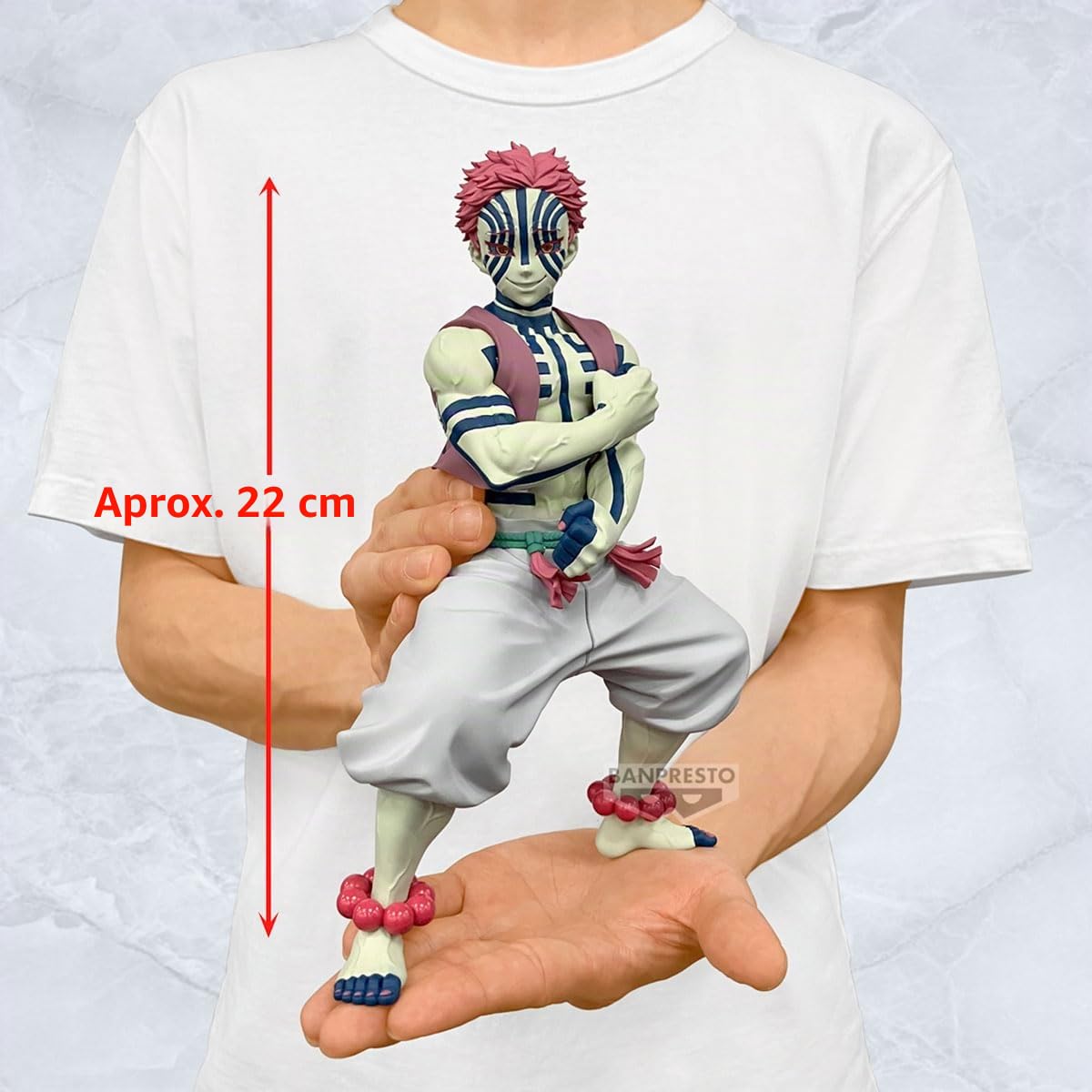 Banpresto Figura de Accion Coleccionable Akaza Demon Slayer: Kimetsu No Yaiba - Grandista 22 cm, BP29370P, Multicolor, Optima para los Fanáticos del Anime