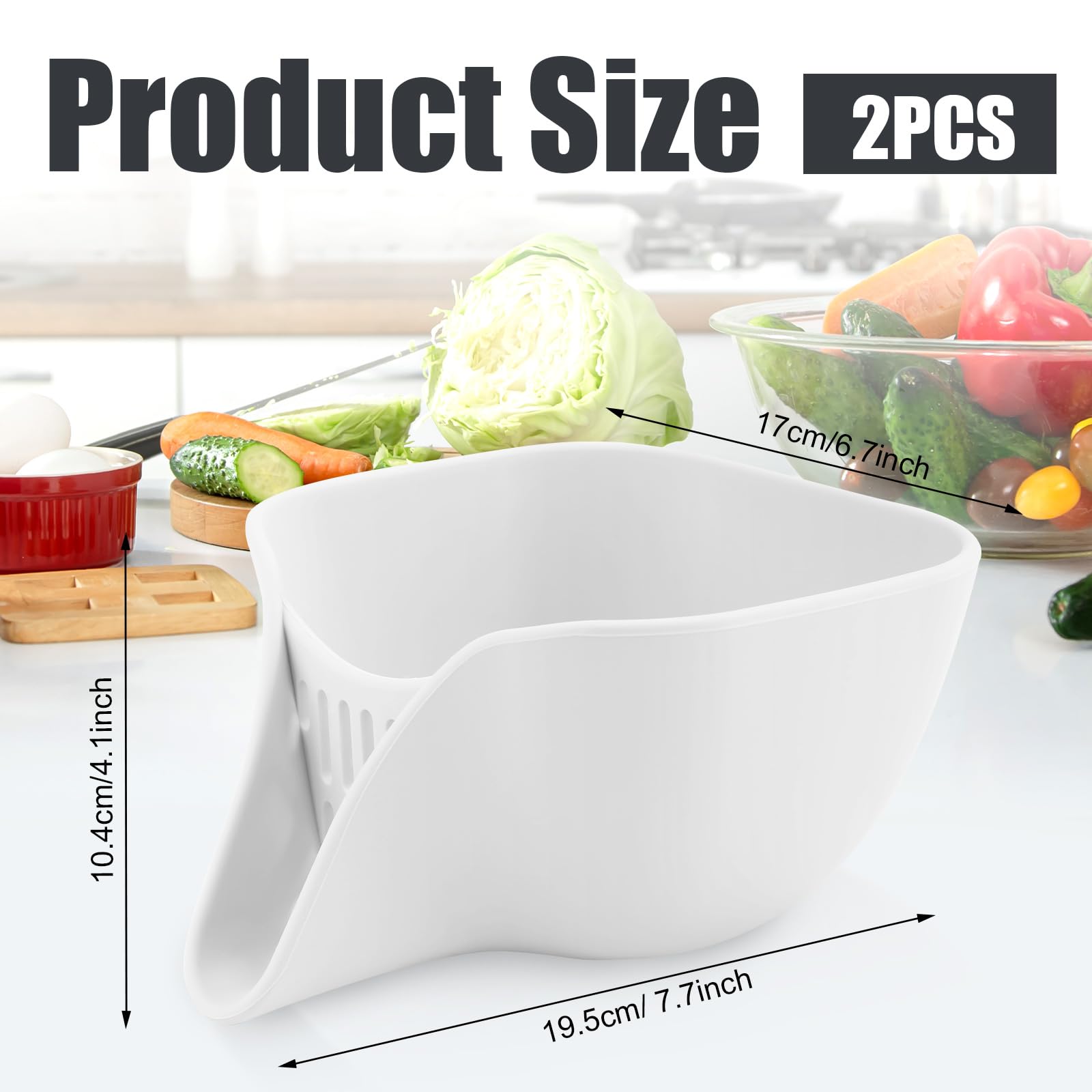 Lot De 2 Passoires D'évier Avec Bouton Pression - Passoire Amovible En