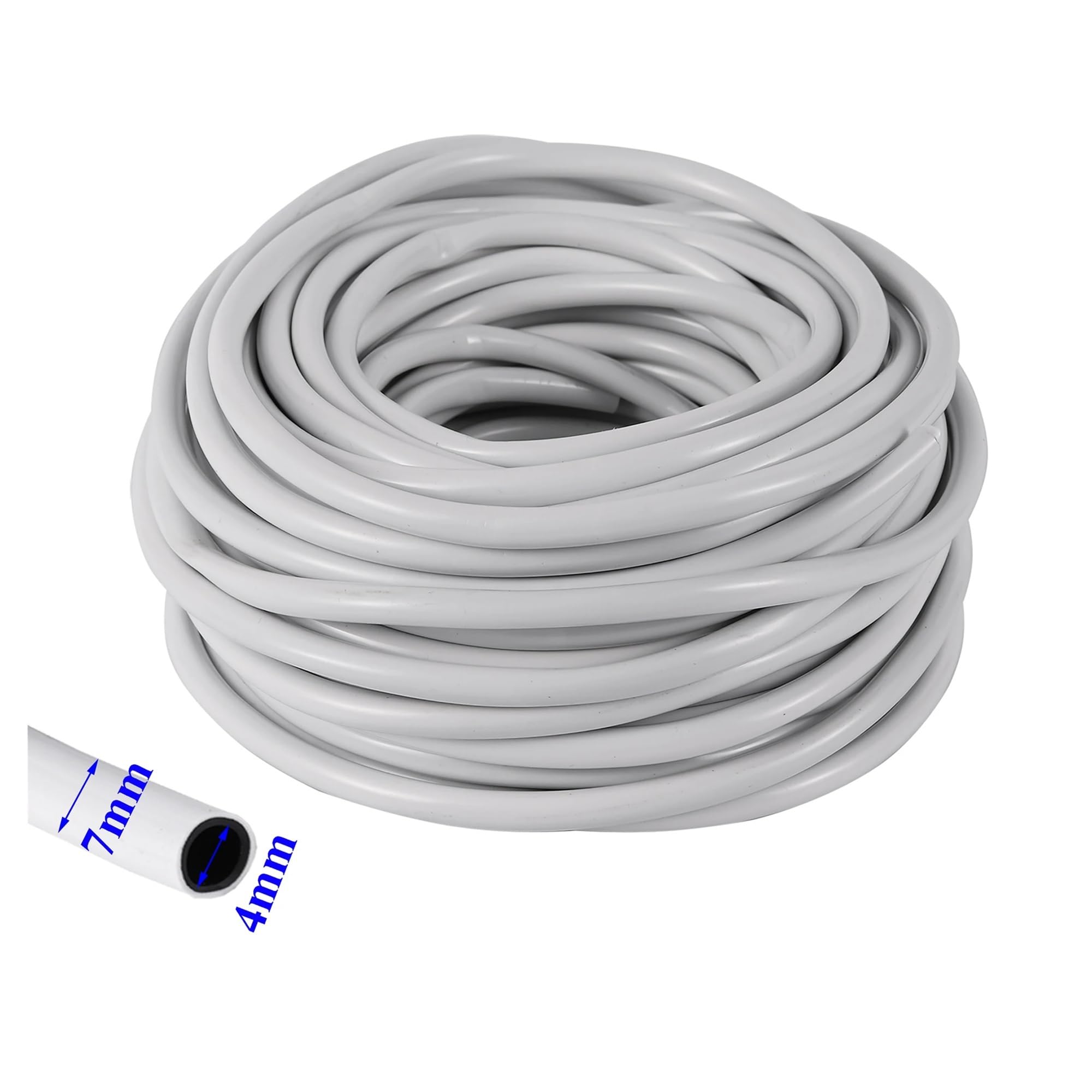 Suministros de jardinería Manguera de PVC de doble capa de 10/20/40M, 3/5mm, 4/7mm, tubo suave de 1/8 ''y 1/4'', tubería de riego por microgoteo, tubería de agua for flores y plantas de jardín Manguer