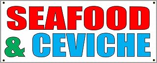 Seafood & Ceviche 2x5 Banner Sign Food Restaurant