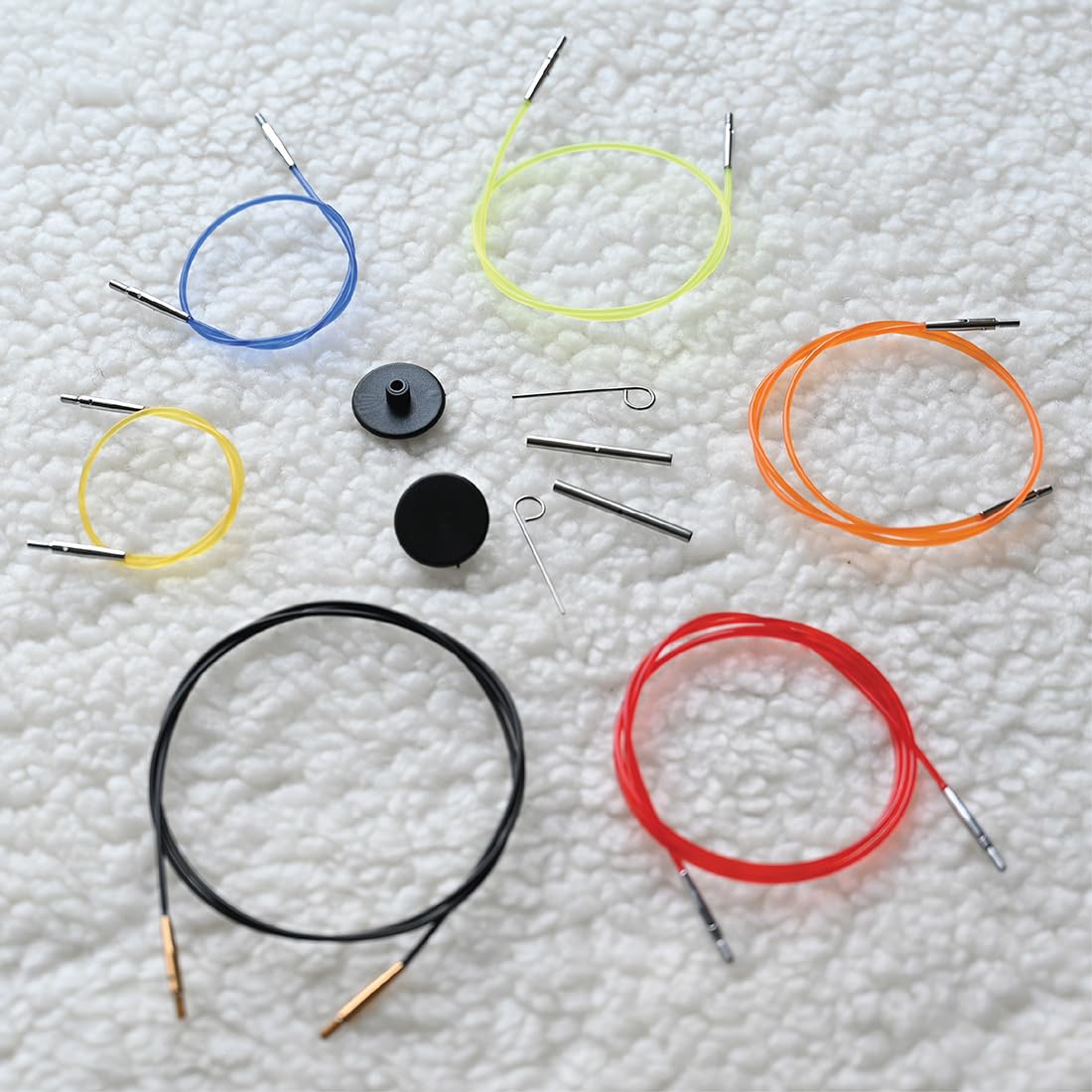 KnitPro Cavo Intercambiabile In Acciaio Inox Con Rivestimento Nylon, Viola, Lunghezza Unica, Per Ferri Da Maglia - 3