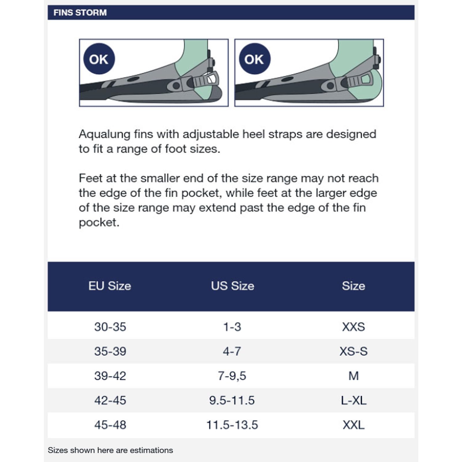 Aqualung Storm - Fins Unisex Adulto