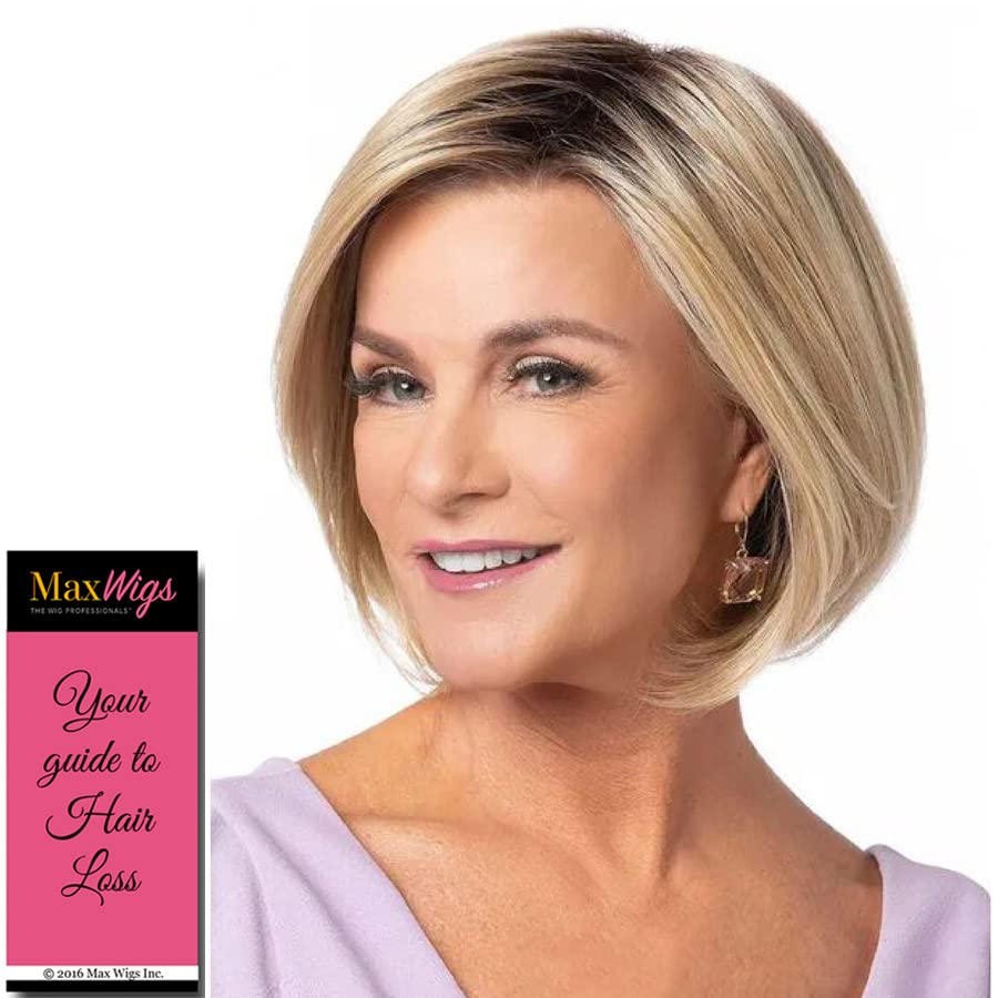 Miniatura 3 de Toni Brattin Peluca de cabello sintético con acabado de Touc grande de color rubio medio de 9 pulgadas, corte Bob esculpido, longitudes rotas y