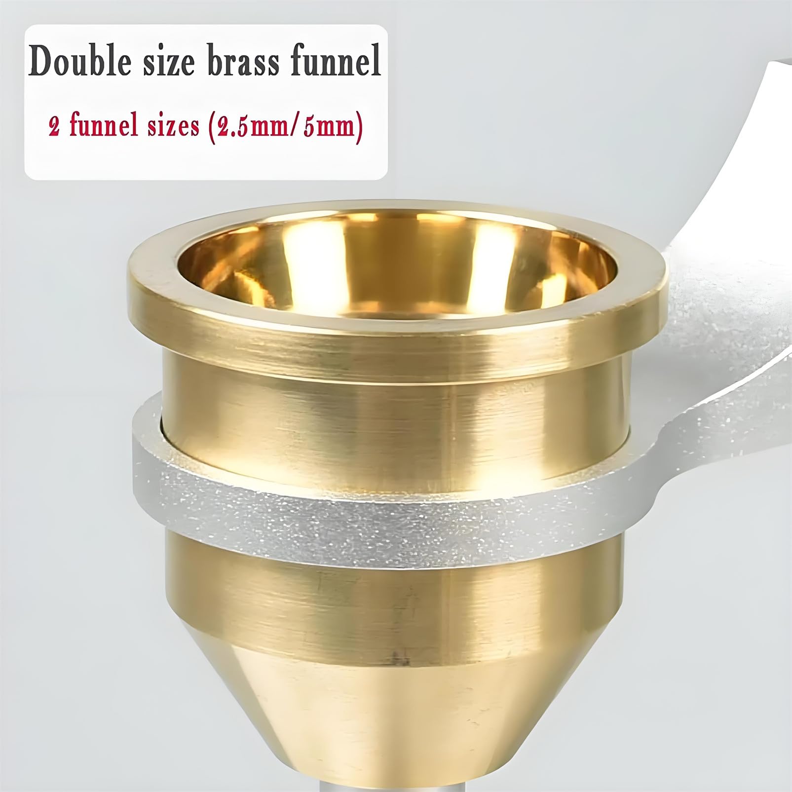 Medidor de Flujo Hall y densímetro de Polvo con embudos de 2,5 mm y 5 mm para Pruebas de Polvos metálicos y no metálicos. Cumple con Las Normas ASTM B213 e ISO 4490 Stainlesssteel-2.5mm