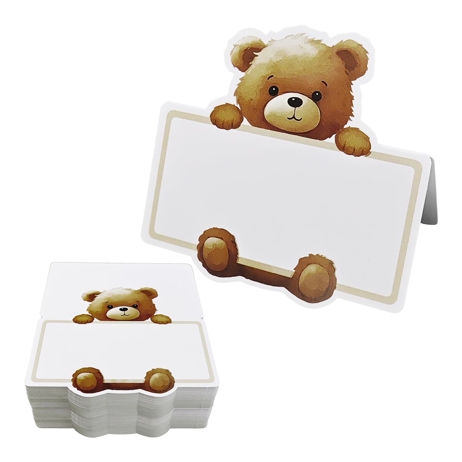 EHFOGJ 100 Table Cards, Cute Cartoon Record Cards, Baby Birth Commemorative Cards, Event Celebration Souvenirs, Table Decorations.