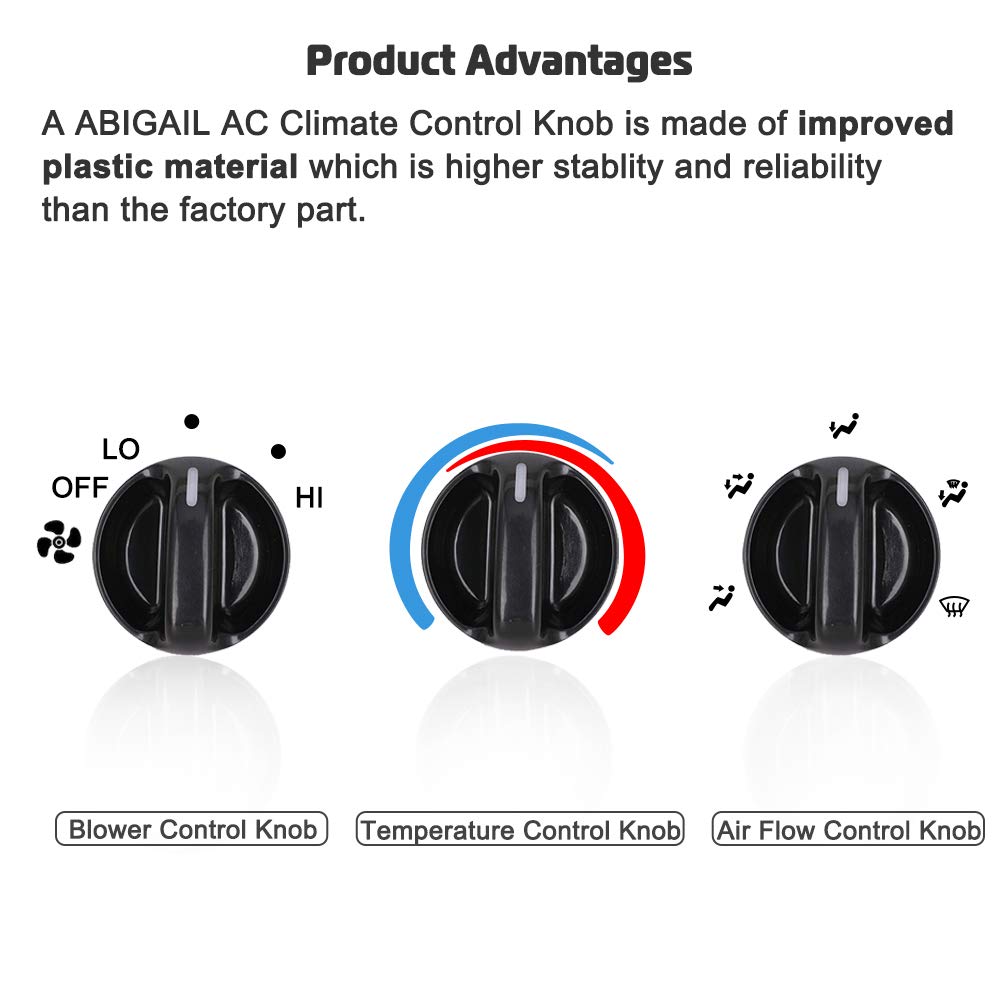 AC Heater Blower Fan Control Knob Replacement For 2000