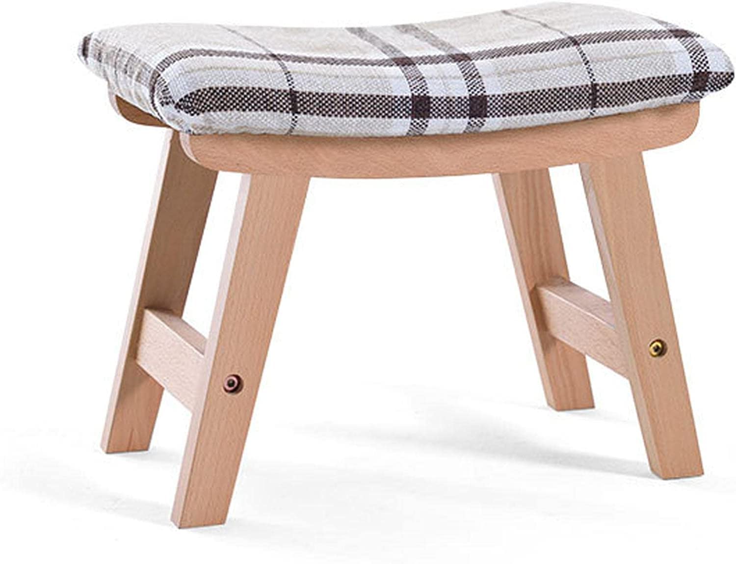 Repose-Pieds pour Salon et Chambre, Petit Tabouret de Couchage Motif Rayures