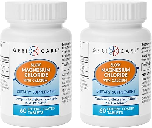 Miniatura 8 de Gericare Cloruro de magnesio lento | Tabletas de calcio de Geri-Care | Suplemento nutricional | Botella de 60 unidades (paquete de 1)