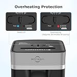 BONSEN 14-Sheet Paper Shredder for Home Office, Heavy Duty Cross Cut Shredder with 5.3 Gal Pullout Bin, Quiet Shredder for CDs/Credit Card/Staple, P-4 Security, Anti-Jam System