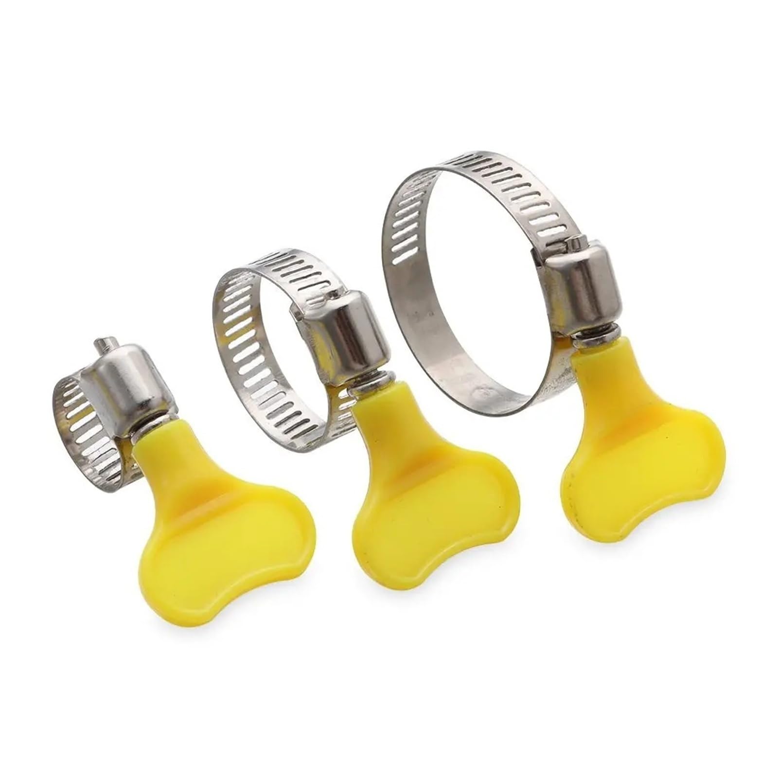 Lot de 5 colliers de serrage circulaires en acier inoxydable pour tuyau d'air, eau, carburant, fixations de tuyaux d'eau, colliers de serrage très résistants (19-29 mm de type 1)