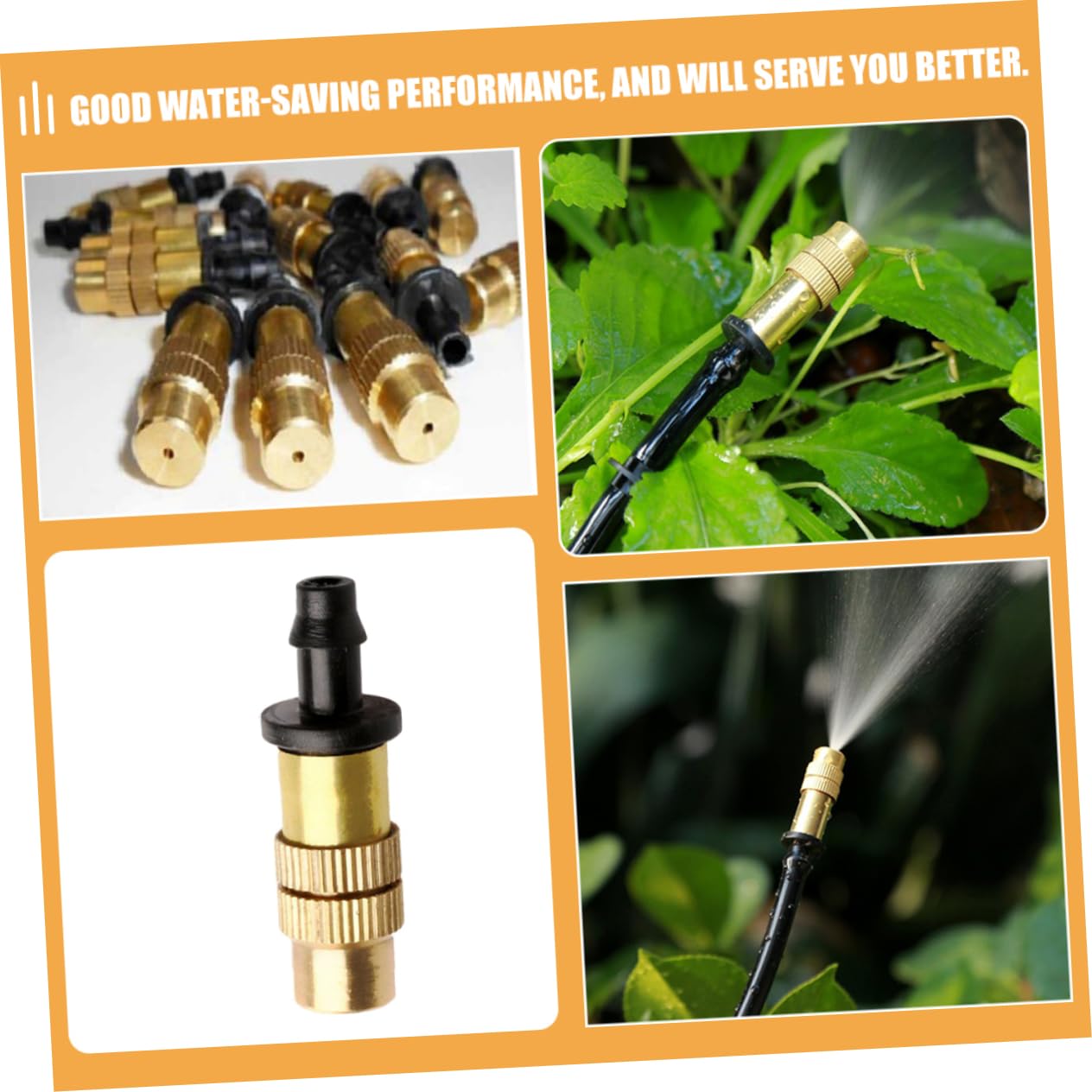 iplusmile 4 Set Ugello Nebulizzatore All'aperto Ugello Spruzzatore Jet Nebulizzatore Per Piante Pianta Ugello Atomizzatore Ugello Da Giardino Ugello A Spruzzo Per Giardino Rame 16 Pezzi * 4