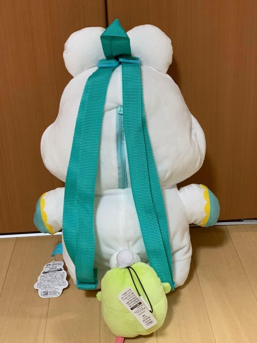 んぽちゃむぬいぐるみリュック 脱帽カッパマスコット タグ バッグ ん