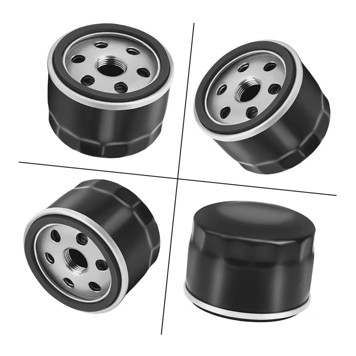 Piezas de reparación Compatible con 4 filtros de aceite for cortacésped de gasolina. Repuesto universal for tractor cortacésped con junta tórica de goma - 492932.