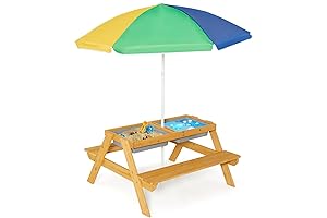 DORTALA Kids 3-in-1 Activity Table: The Ultimate Backyard Adventure Zone