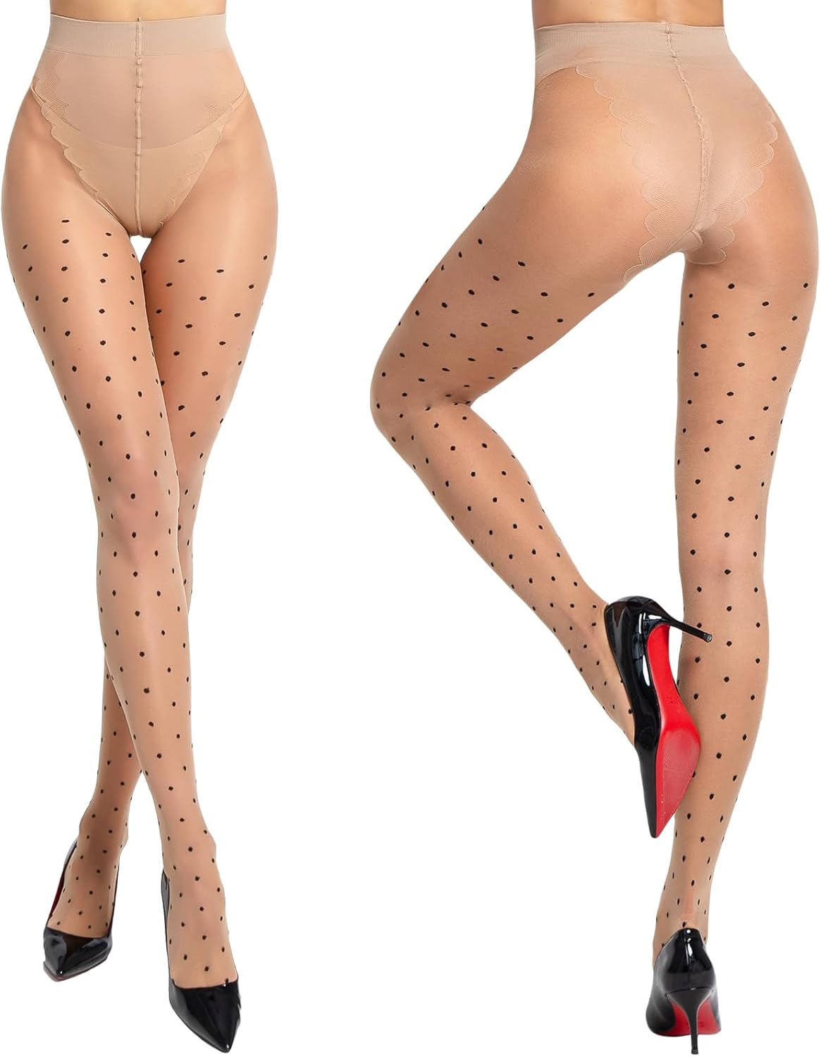 MANZI 20D Polka Dot Tights for Women Patterned Stockings for Women Sheer Ultra Thin High Waist Pantyhose - Image 6