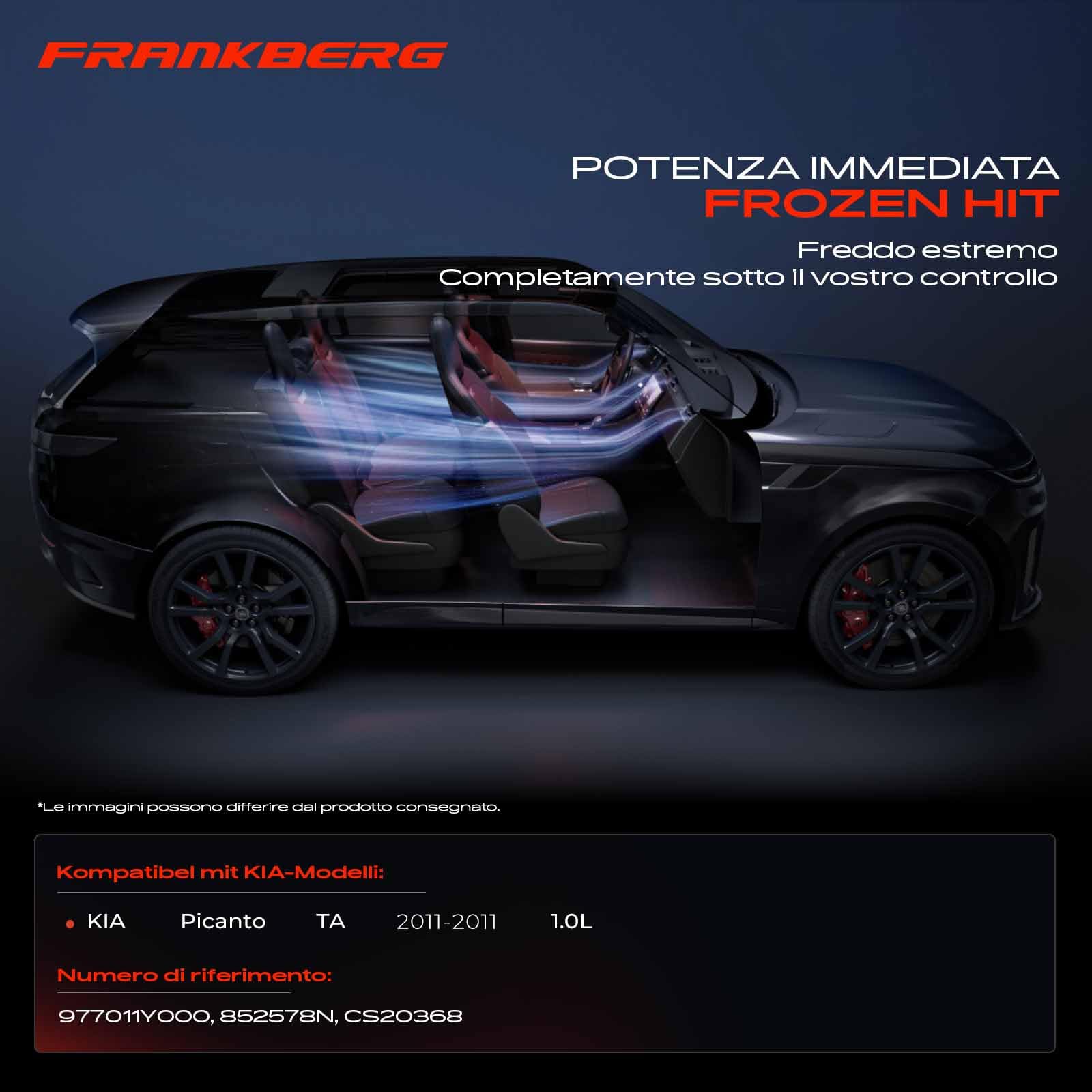 Frankberg Compressore Aria Condizionata Benzina Compatibile Picanto TA 1.0 51 KW 977011Y000