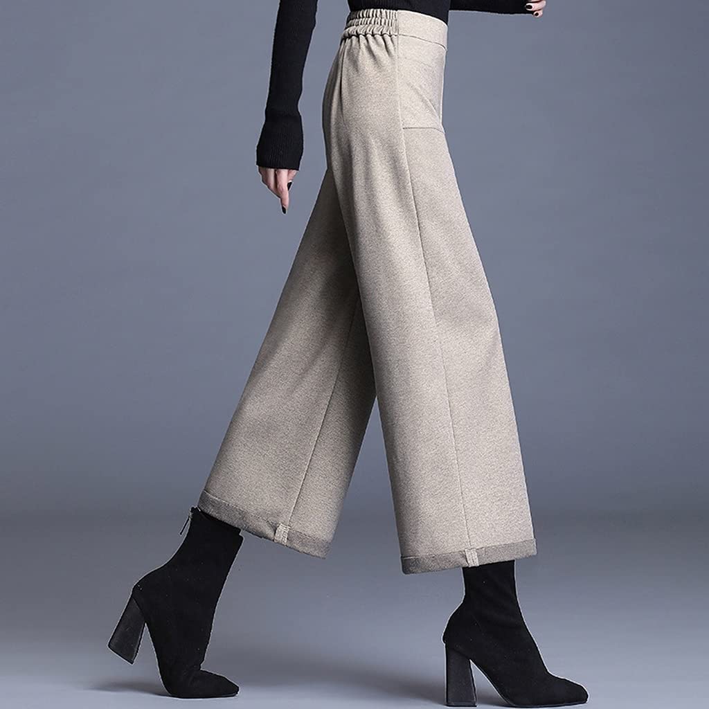 Casual Pants, Wool Wide Leg Pants 