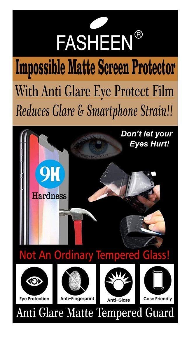 FASHEEN Micromax Q66 Eclipse Anti Glare Matte for Eye Protection, Flexible, Shatterproof Fiber, Not a Glass, Not Edge to Edge, Impossible Hammerproof Matte Screen Guard for Micromax Q66 Eclipse
