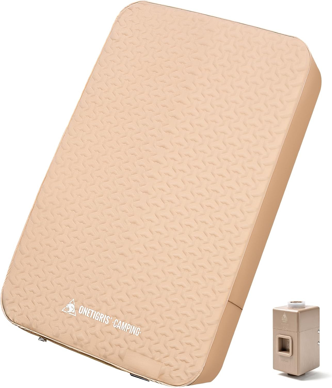ONETIGRIS CAMPING DYNISLAND PRO Sleeping Pad,Self Inflating Camping Mattress for 2 Person,Built-in Foot Pump,Ultralight Sleeping Mat Compact for Camping Backpacking Hiking Traveling Tent（Coyote Brown）