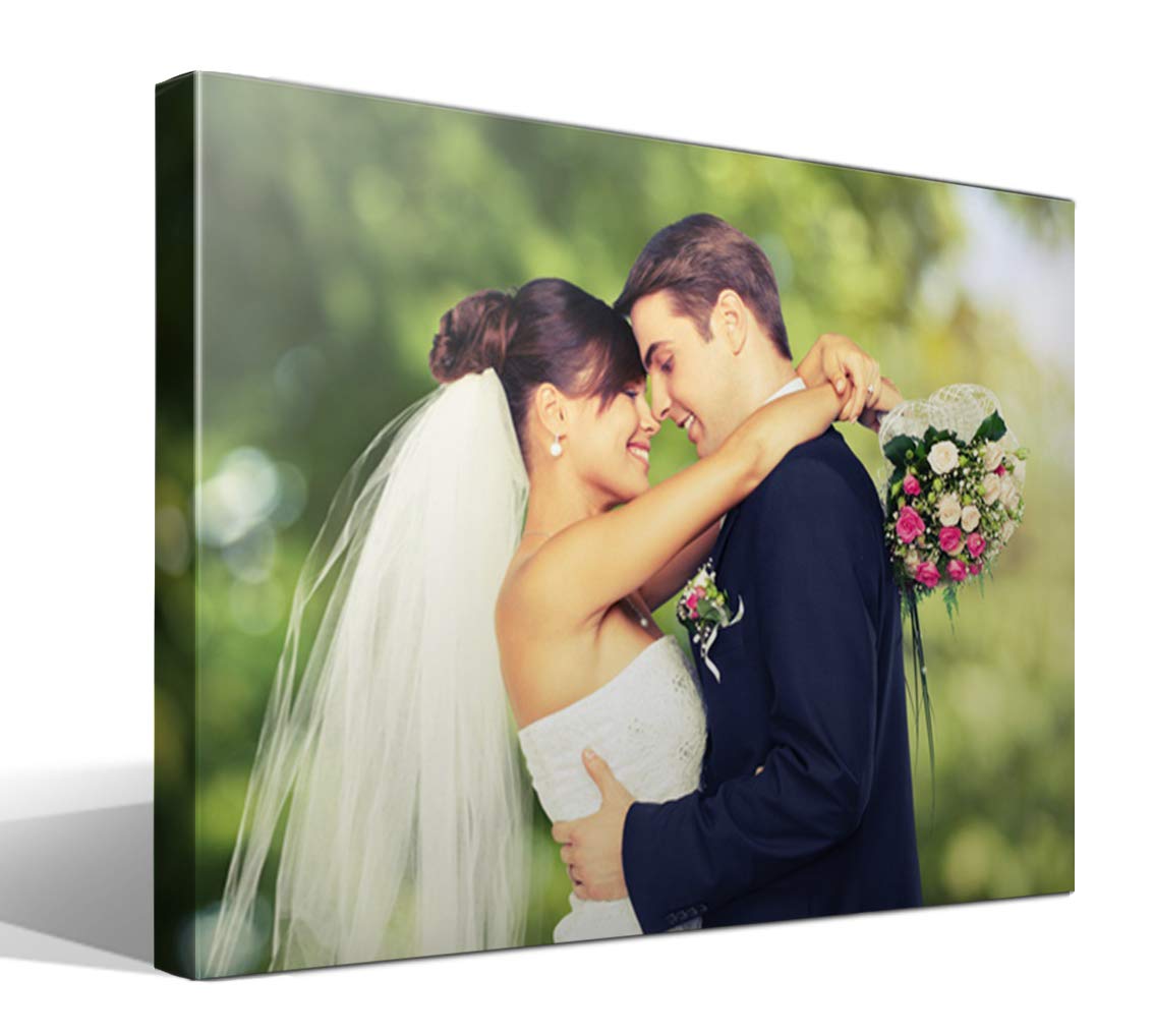 CF CUADROSFAMOSOS.ES CUADROSFAMOSOS.ES Foto Lienzo Personalizado | Cuadro Personalizado con su Propia Foto | Lienzo de algodón sobre Bastidor de Madera | Regalo Ideal - 40x55cm