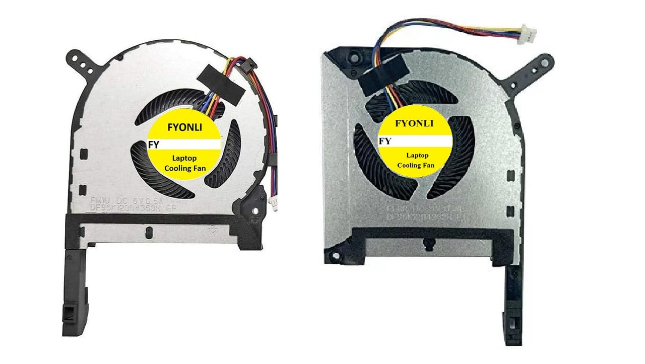 FYONLI New CPU & GPU (Pair) Fan for Asus TUF F15 Gaming Laptop