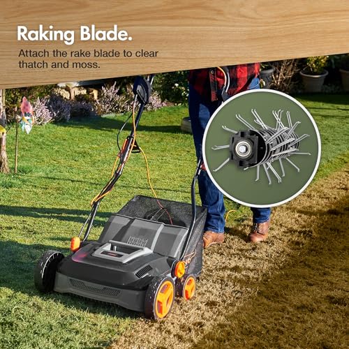 VonHaus Lawn Scarifier/Aerator/Rake Electric 1600W – for Dethatching/Raking Grass of Thatch, Moss, Dead Leaves and Aerates Soil – 45L Collection Box, 10m Cable, 6 Cutting Heights, 37cm Working Width 6 VonHaus Lawn Scarifier/Aerator/Rake Electric 1600W – for Dethatching/Raking Grass of Thatch, Moss, Dead Leaves and Aerates Soil – 45L Collection Box, 10m Cable, 6 Cutting Heights, 37cm Working Width - Image 6