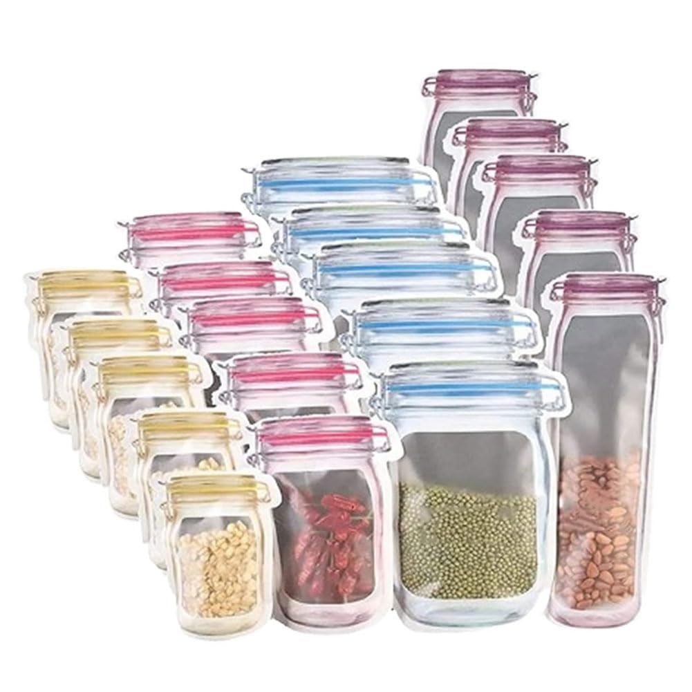 CTRLZS Reusable Bottle Zipper Bag Bottle Zipper Bag Multifunctional Reusable Jar Bag Used for Food Storage