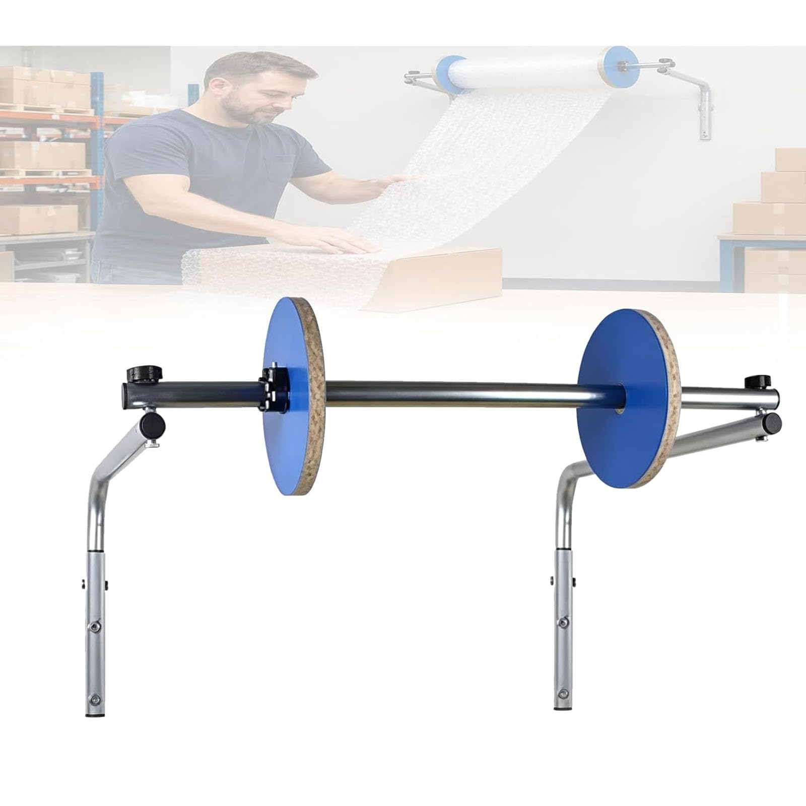 Dispensador de plástico de burbujas con soporte de pared de acero robusto profesional