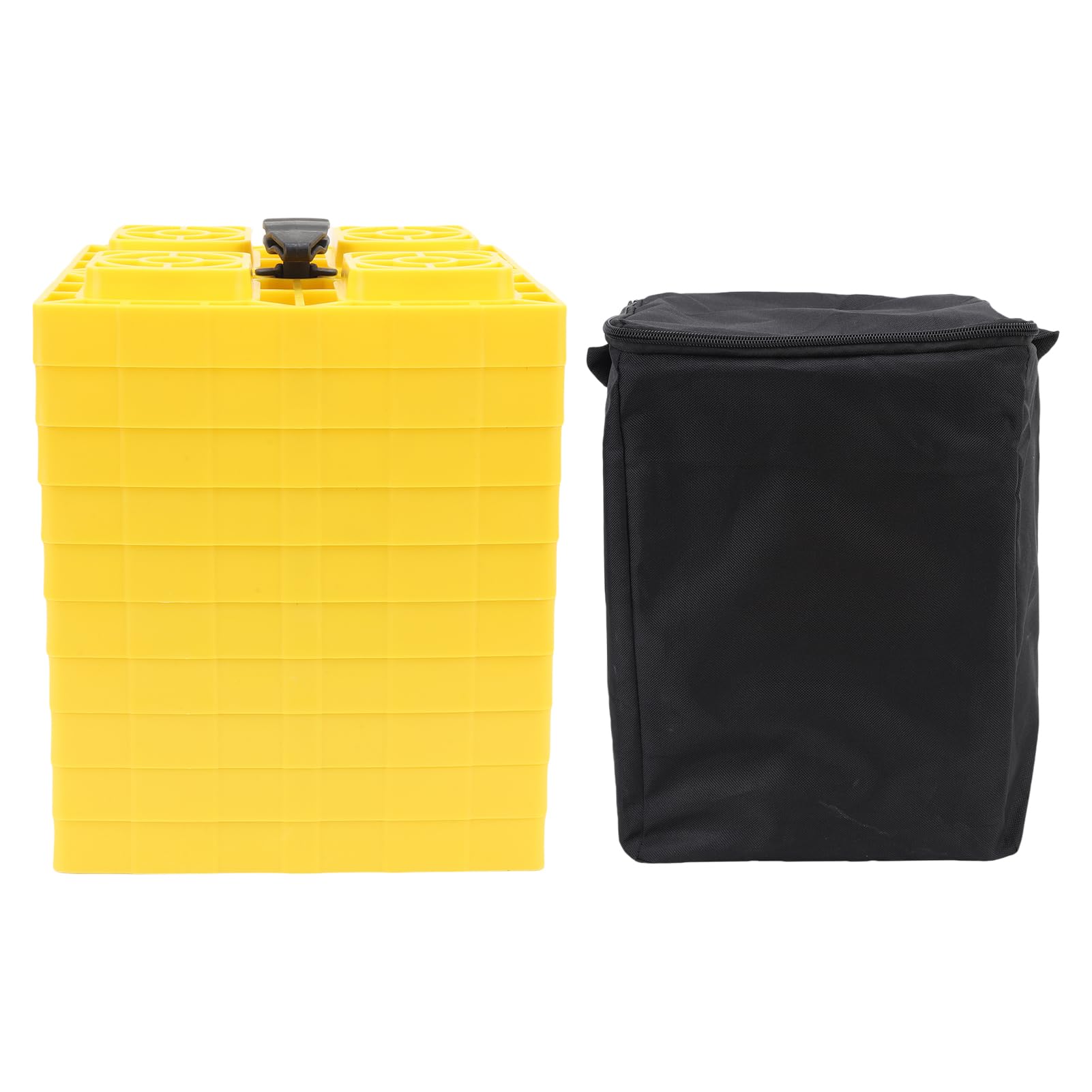 Luocute 10pcs RV Blocksing, Stosy w Stosy Wytrzymałościowe Podkładki do Obozowiczów dla Pojedynczych Podwójnych kół Podnośniki Hydrauliczne z torbą do Przenoszenia do Kempingowej