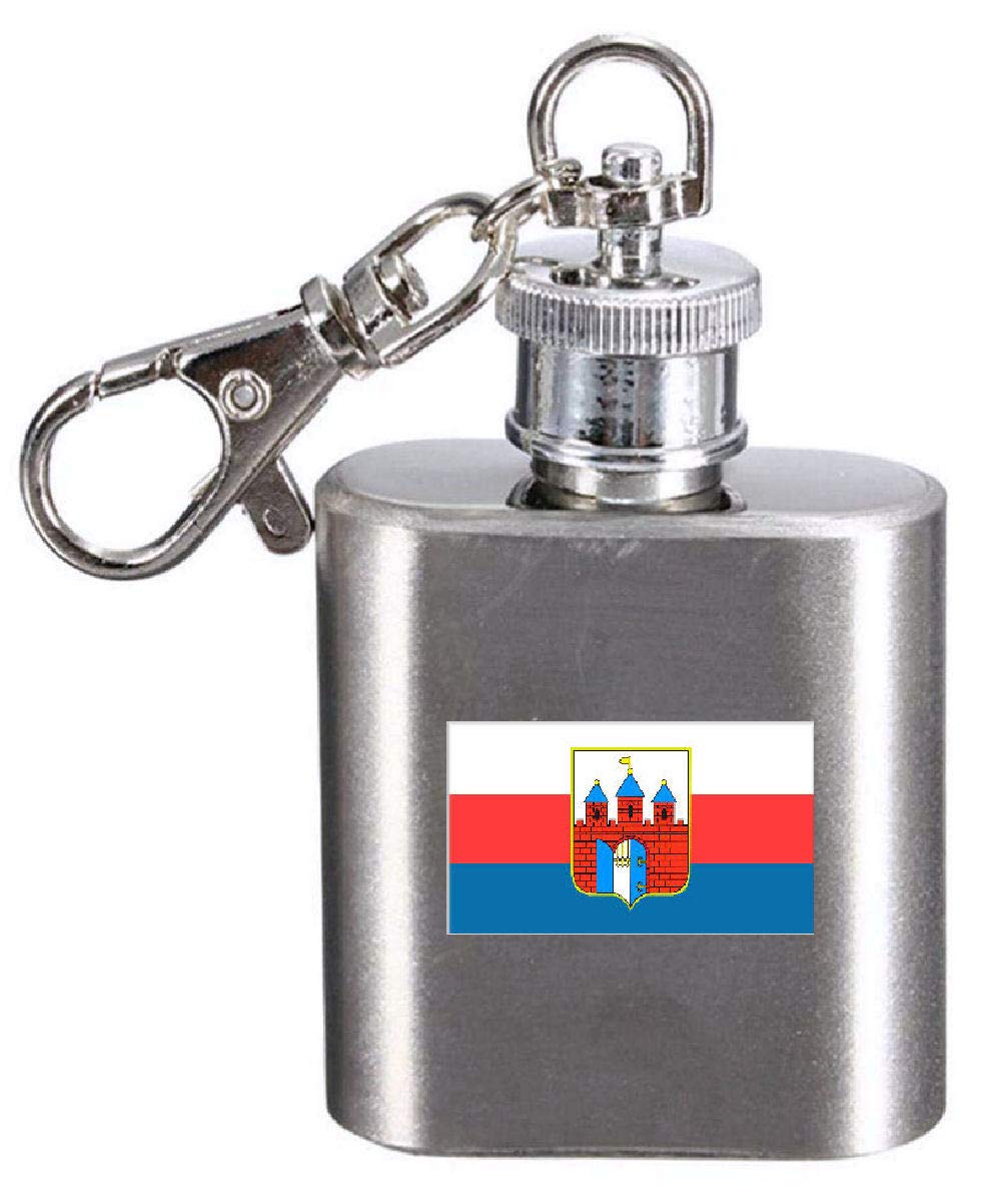 Flasque porte-clés Pologne Bydgoszcz mini fiole de poche acier inoxydable