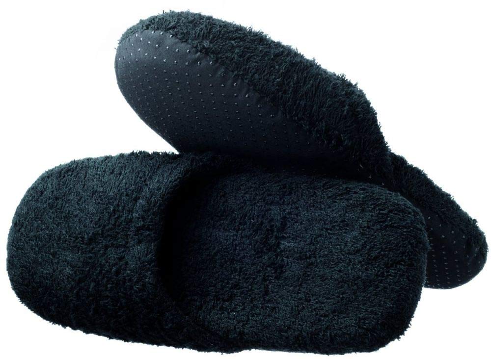 Hydrea LondonBlack Luxury Cotton Slippers