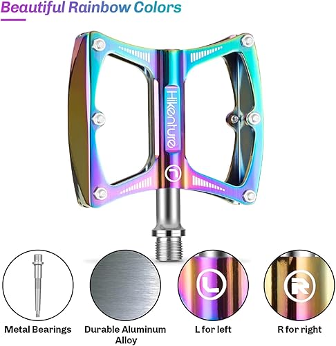 Miniatura 5 de Hikenture Adaptador de pedal de bicicleta 916 "a 12" Pedales de bicicleta Acero al molibdeno cromado (par)