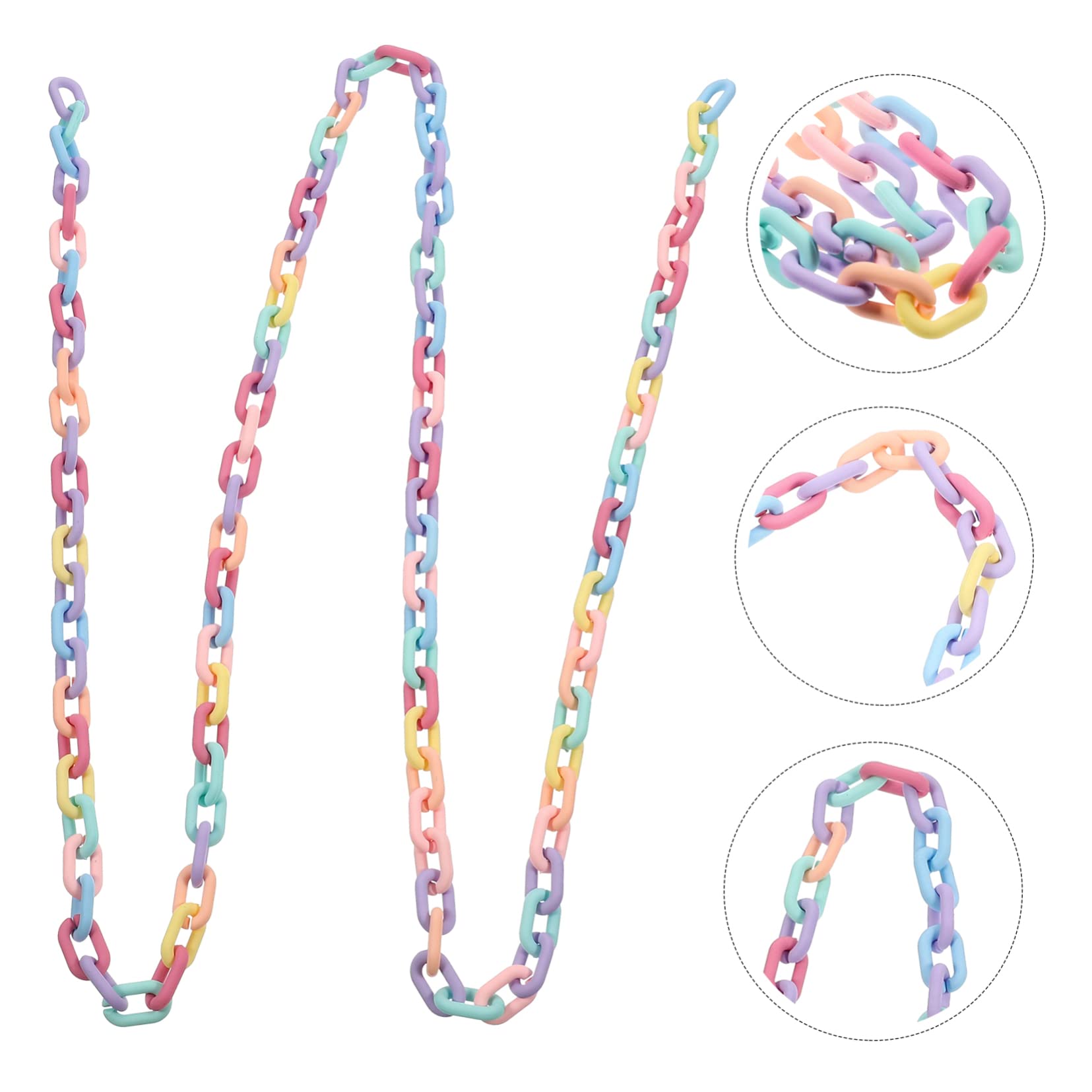 VILLCASE 3 Pz La Catena Cordino Ciondolo Fai da Te Catena Acrilica Borsa Fai da Te Collana Fai da Te Che Fa Catena Ciondolo Catena Fai da Te Catena di Produzione Artigianale Acrilico