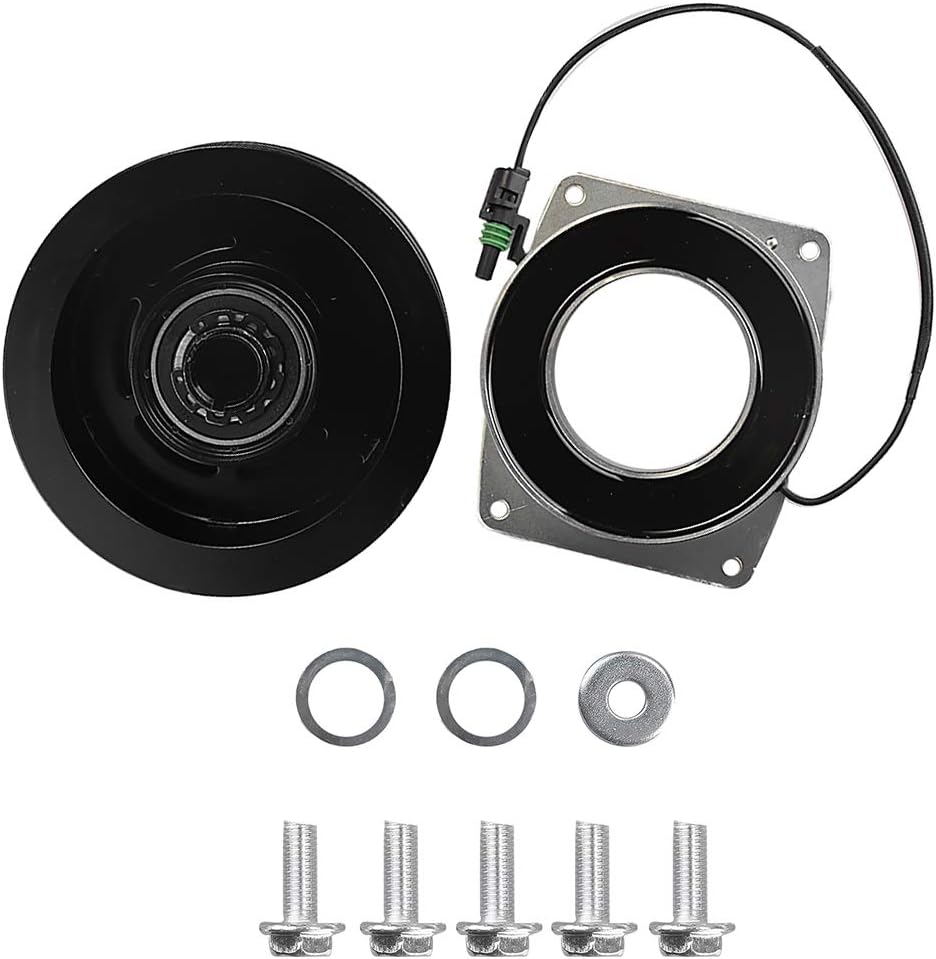 AC Compressor Clutch Pulley Coil 1 Wire 2 Grooves 12V Air Conditioning Repair Kit