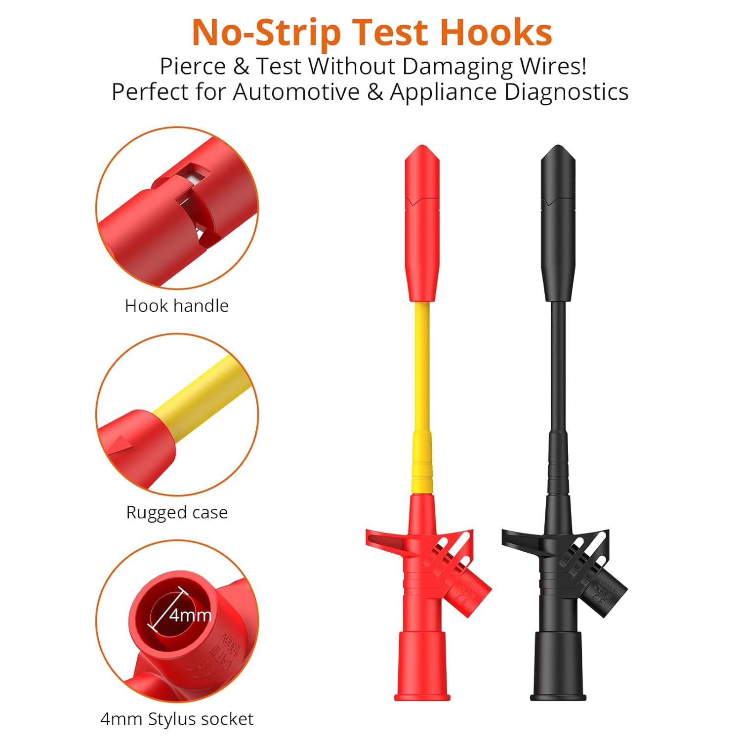 Proster Multimeter Test Leads Kit 26pcs - Multi Testers Replacement Test Leads with Alligator Clips Test Probe Spring Test Hook Test Prods Storage Bag Electric Tester Leads for Multimeter Tester
