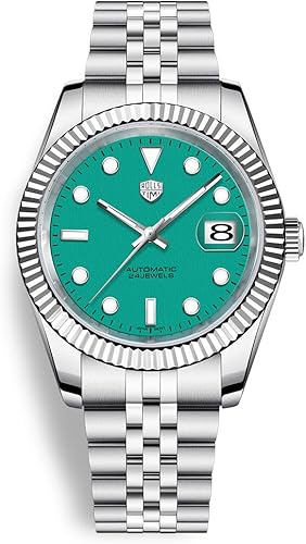 Miniatura 8 de RollsTimi Reloj automático para hombre, movimiento NH35A, caja de acero inoxidable de 1.575 pulgadas (1.575 in), resistente al agua, para hombre,