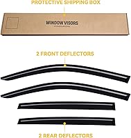 Vista 233 de Visera de ventana para Chevy Silverado 1500/GMC Sierra 1500/Avalanche/Suburban Crew Cab 2007-2013, protectores de lluvia, deflector de ventilación