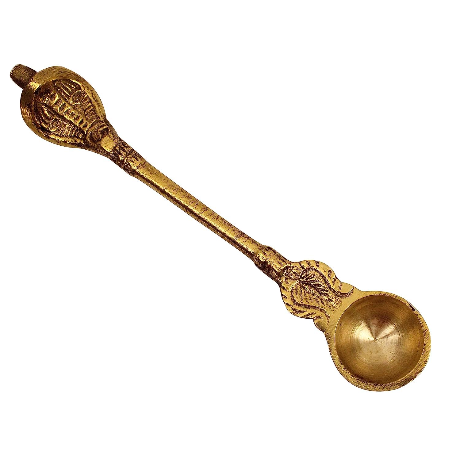 Kanshitas Rasoiware Traditional Handcrafted Brass Spoon | Charnamrit Spoon for Pooja 1 Pcs (B0C9DWVHST) Amazon Price History, Amazon Price Tracker