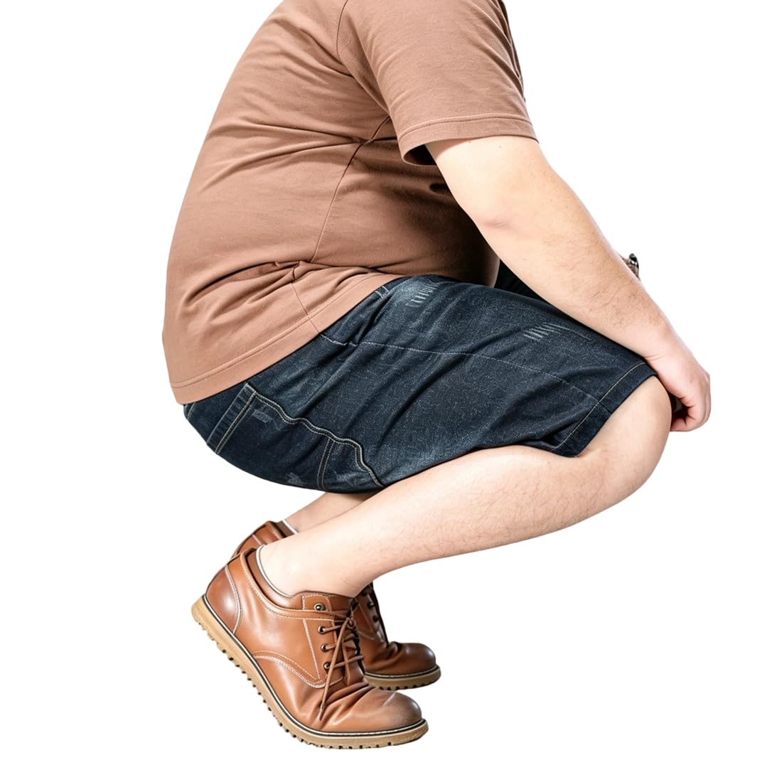 Shorts Vaqueros Hombre Talla Grande, Pantalones Cortos Vaqueros Hombre Verano Corte Amplio con Cordón