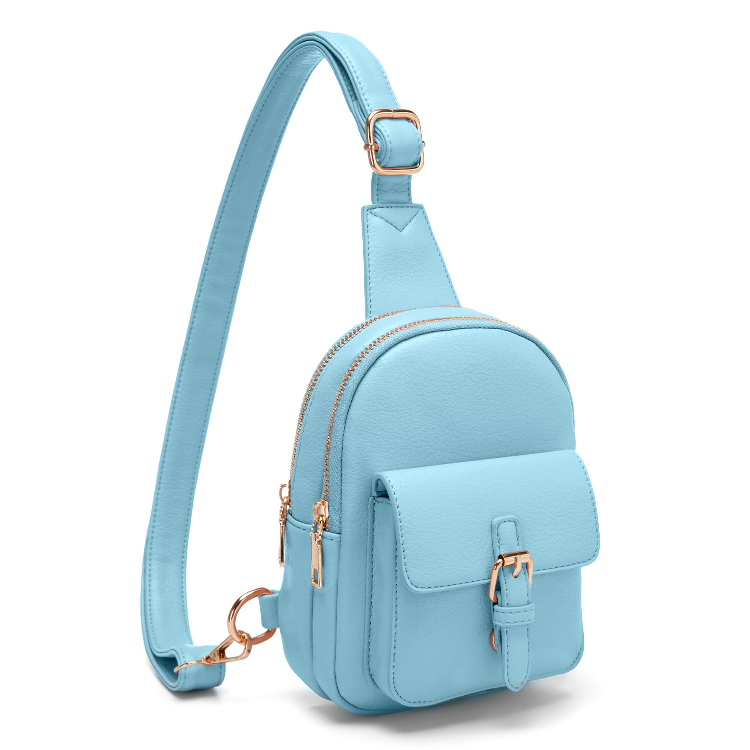 Viverte Small Sling Bag Fanny Pack for Girls Vegan Leather 3 Pockets Crossbody Purse for Women Gift for Teen Girls Stuff