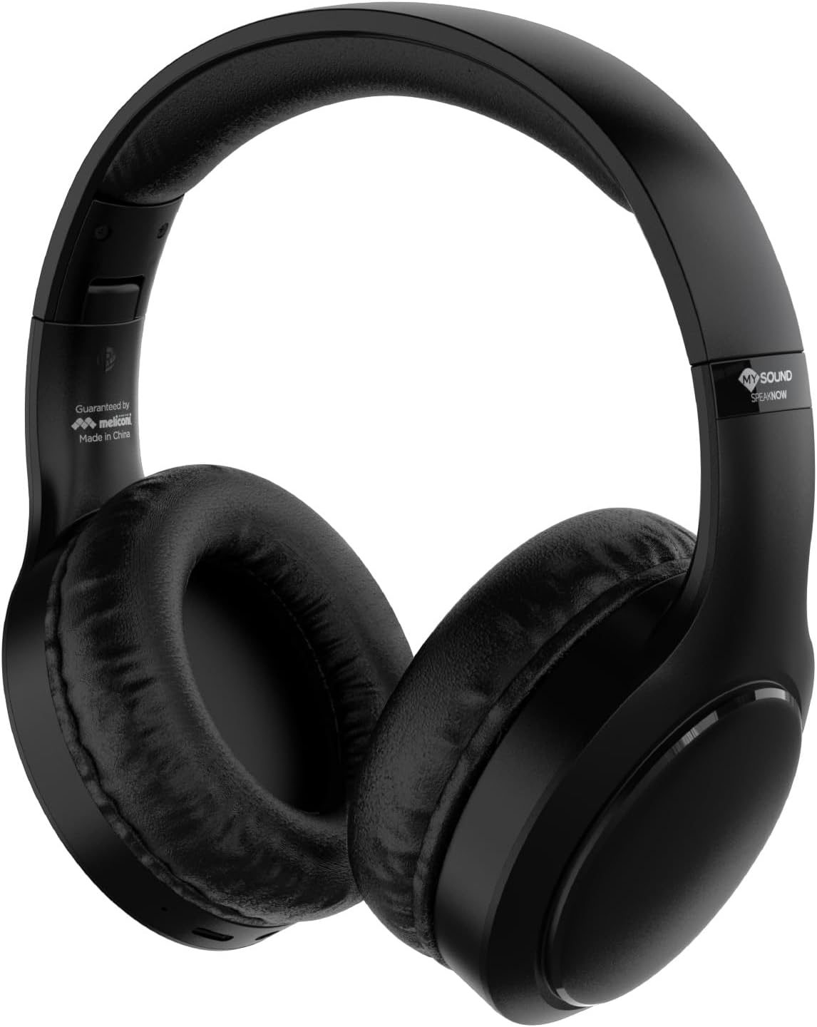 MySound di Meliconi Speak Now Cuffie Bluetooth 5.3, Cuffie Wireless con Microfono, Suono Nitido e Potente con Bassi Potenti, Connessione Multipoint, Compatibile con Android e Apple