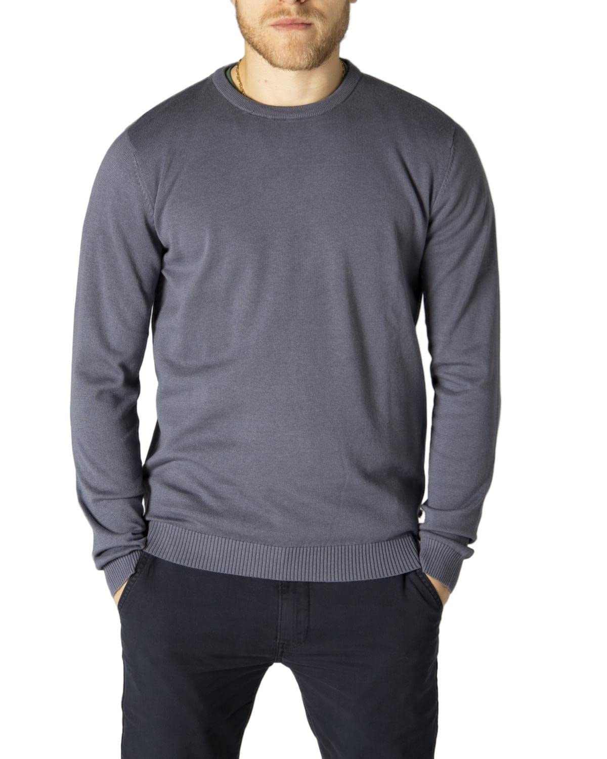 Jack & Jones Men's Blue Jack&Jones Jjebasic Knit Crew Neck Noos Pullover, Xxl