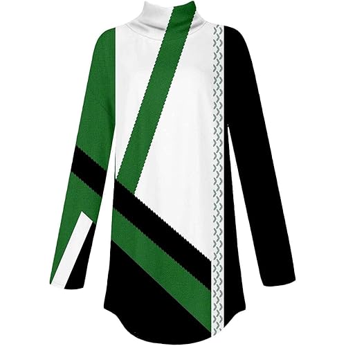 Womens Shirts Printing Long Sleeve Sweatshirts Turtleneck Vintage Pullover Tunic Y2k Shirt Holiday Tops