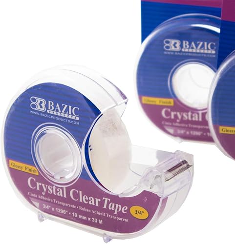 Miniatura 3 de 10 rollos de cinta transparente transparente 3/4 "x 1296 dispensador cortador núcleo 1"