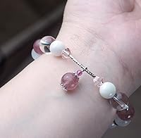 Vista 163 de Precious Gemstone Natural Crystal Healing Bracelet, Rutilated Quartz, Moonstone, Quartz Handmade Original Design Bracelet